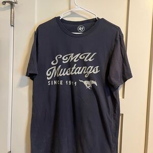 47 Navy Blue SMU Mustangs T-Shirt